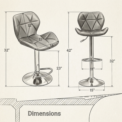 Paris Bar Chair for Home Kitchen with Footrest  3 years warranty