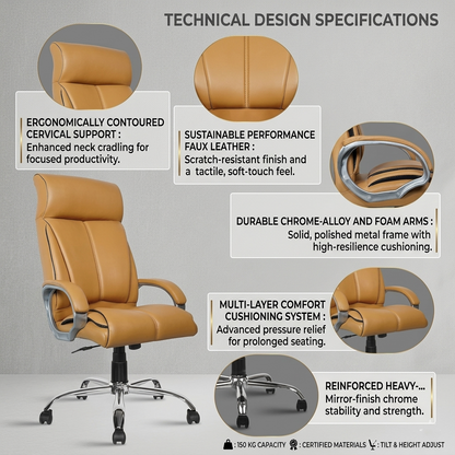 CR33 Premium Leatherette with 3 years Parts Replacement warranty