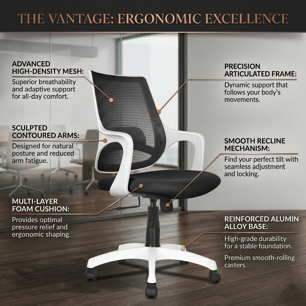 Mono Mesh Mid-Back Office Chair