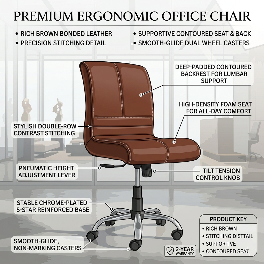 Luxoa Premium Leatherette with 3 years Parts Replacement warranty