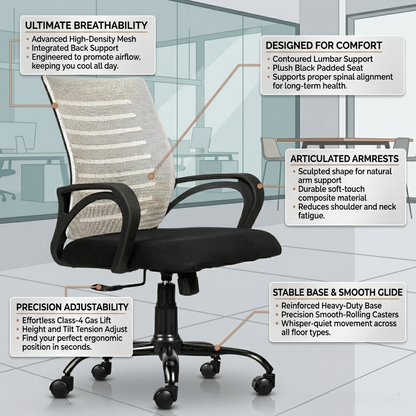 Regal Mesh Mid-Back chair (Elite)