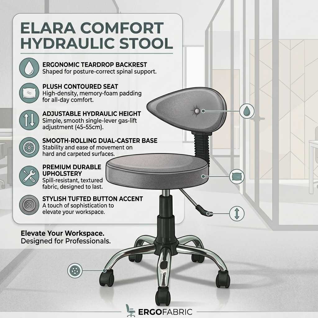 Rio Revolving Stool with 3 years Parts Replacement warranty