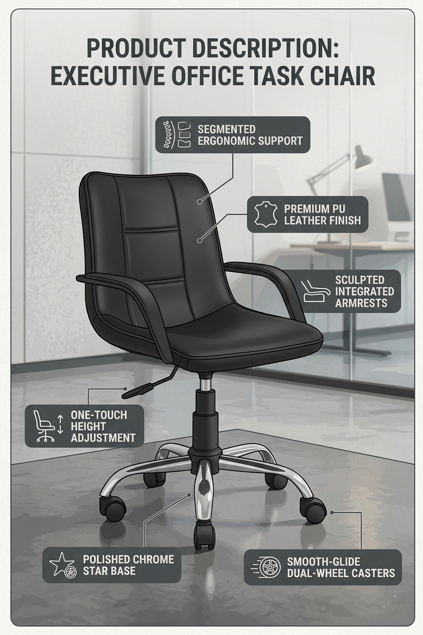 Workpro Premium Leatherette with 3 years Parts Replacement warranty