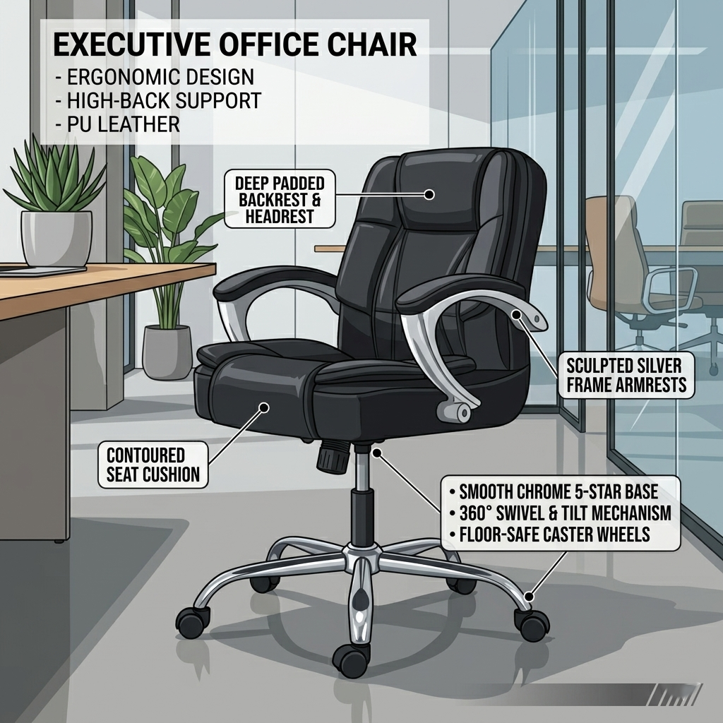 Prime Premium Leatherette with 3 years Parts Replacement warranty