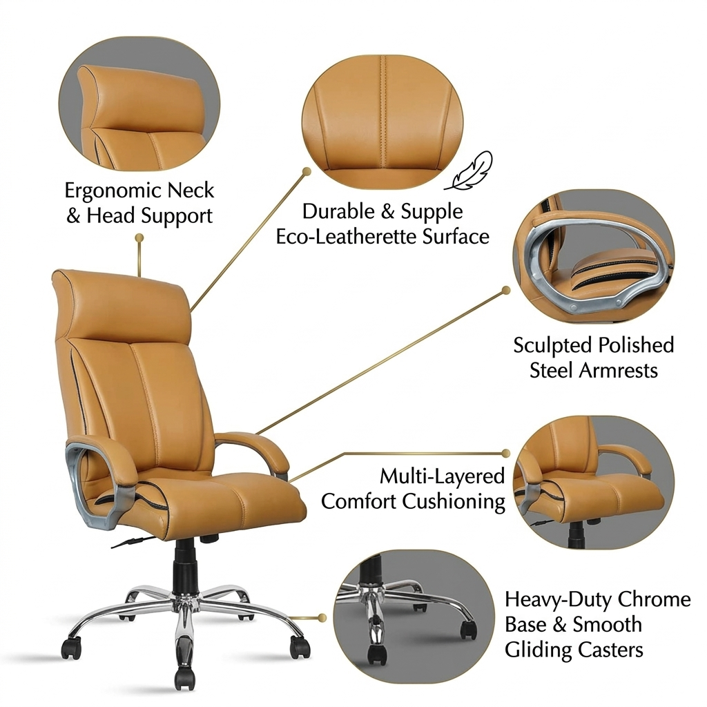 CR33 Premium Leatherette with 3 years Parts Replacement warranty