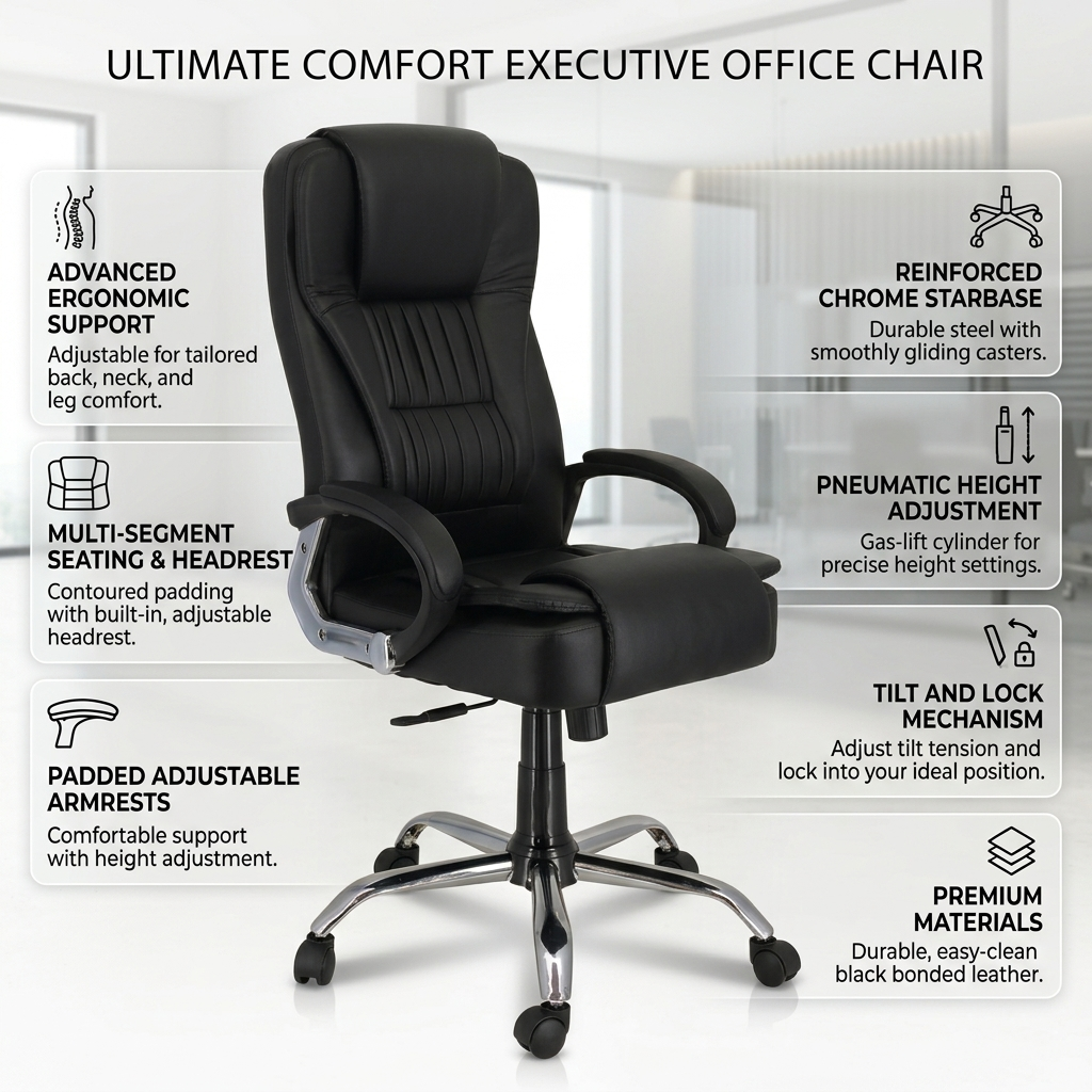 Elite Premium Leatherette with 3 years Parts Replacement warranty