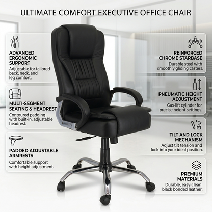 Elite Premium Leatherette with 3 years Parts Replacement warranty
