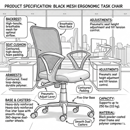 Sigma Mesh Mid Back Office Chair
